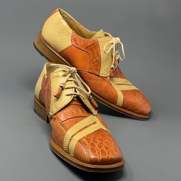 *RARE* David Eden Exotic Crocodile & Lizard / Assymetric Accent Upper, Men’s 8.5 - Picture 14 of 14